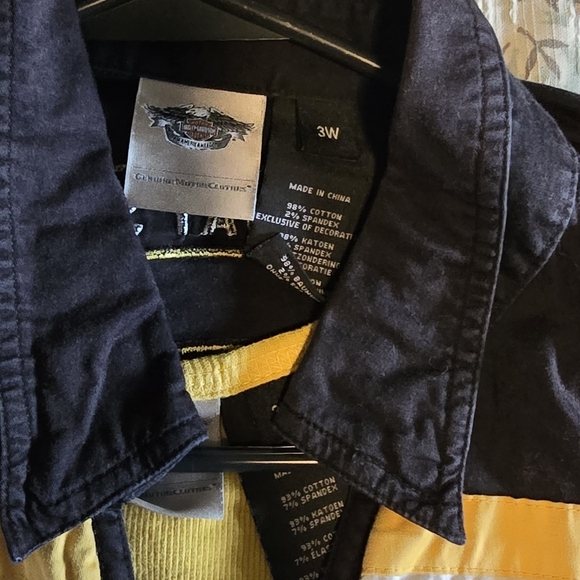 Harley-Davidson Black and White Jacket with Yellow Accents 2 Piece Set - Picture 7 of 7